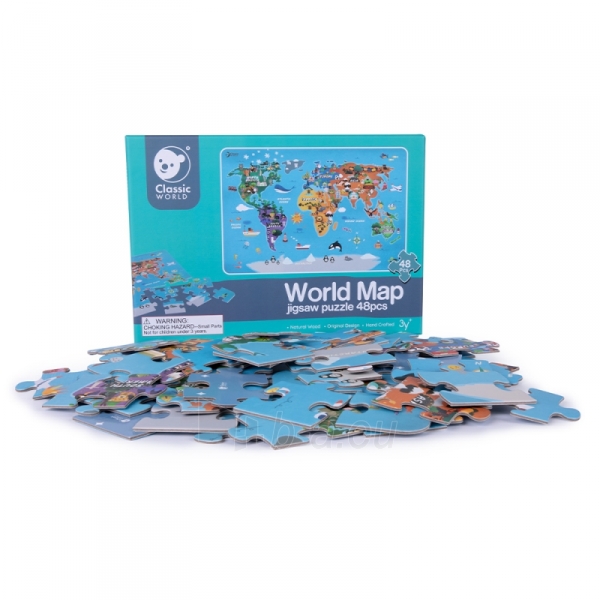 Classic World dėlionė: pasaulio žemėlapis, 48 el. paveikslėlis 6 iš 9