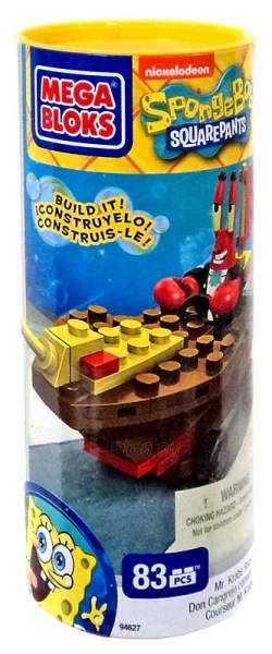 CNF31 / CND19 Mega Bloks SpongeBob Squarepants Mr. Krabs Racer Building Kit paveikslėlis 1 iš 3