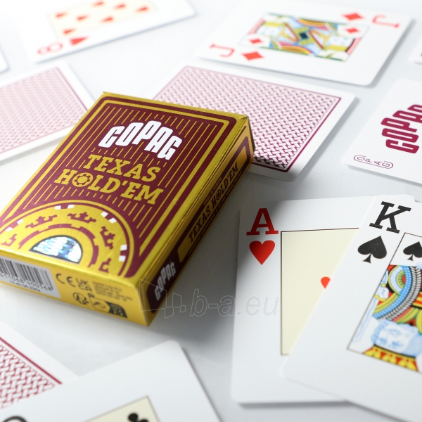 Copag Texas Holdem pokerio kortos (Raudonos) paveikslėlis 2 iš 7