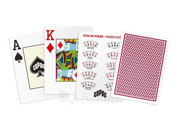 Copag Texas Holdem pokerio kortos (Raudonos) paveikslėlis 3 iš 7