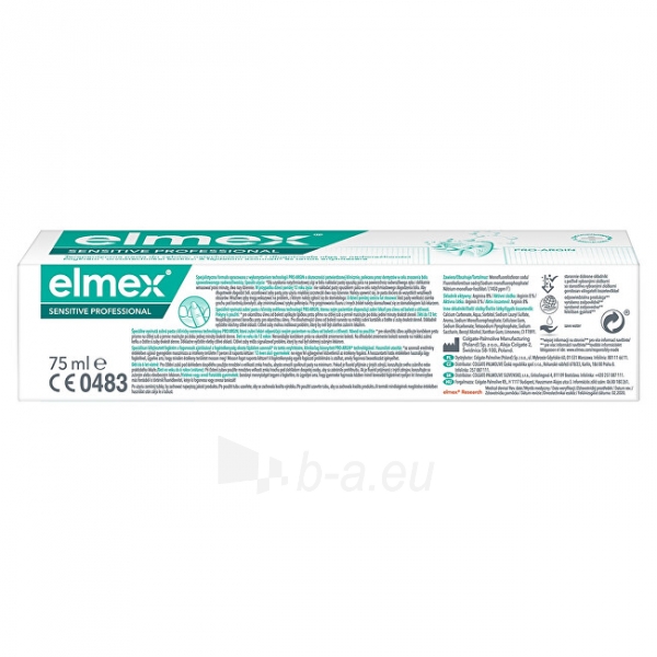 Dantų pasta Elmex Sensitive Professional 75 ml paveikslėlis 6 iš 10