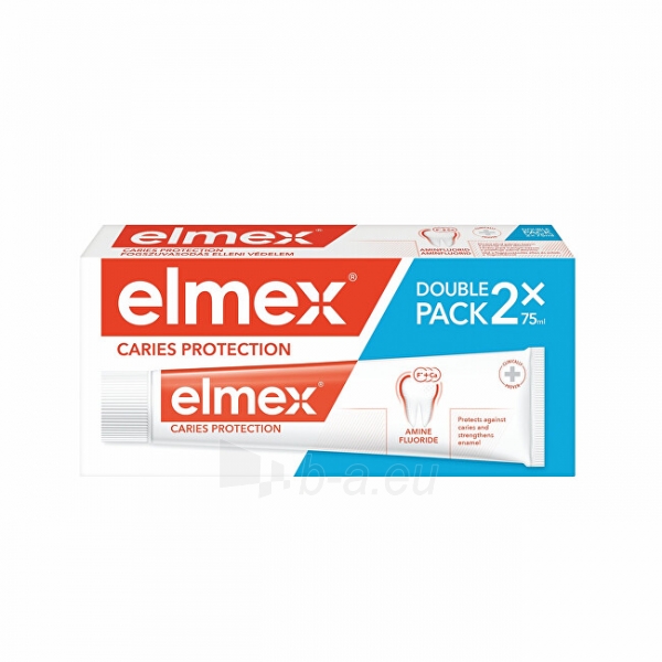 Dantų pasta Elmex Toothpaste Anti Caries Protection Duopack 2 x 75 ml paveikslėlis 8 iš 10