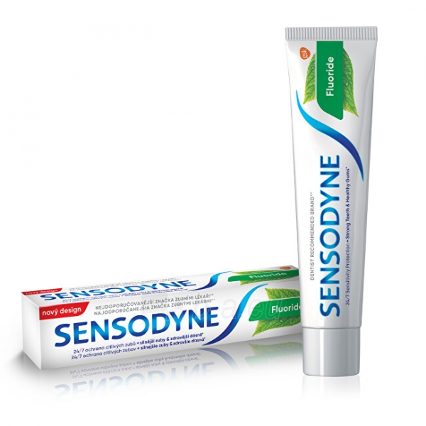 Dantų pasta jautriems dantims Sensodyne Fluoride - 100 ml paveikslėlis 1 iš 5