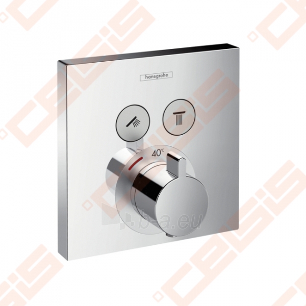 Dekoratyvinė dalis termostatiniam dušo maišytuvui HANSGROHE Select dviems taškams paveikslėlis 1 iš 5