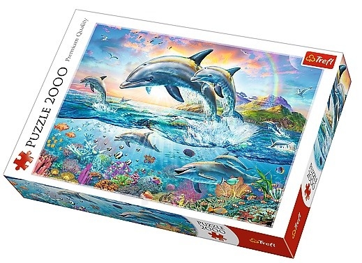 Dėlionė Trefl 27087 Puzzle Happy dolphins 2000 шт. paveikslėlis 1 iš 2