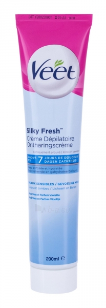 Depiliacijos kremas Veet Silky Fresh Sensitive Skin 200ml paveikslėlis 1 iš 1