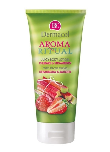 Dermacol Aroma Ritual Body Lotion Rhubarb&Strawberry Cosmetic 200ml paveikslėlis 1 iš 1