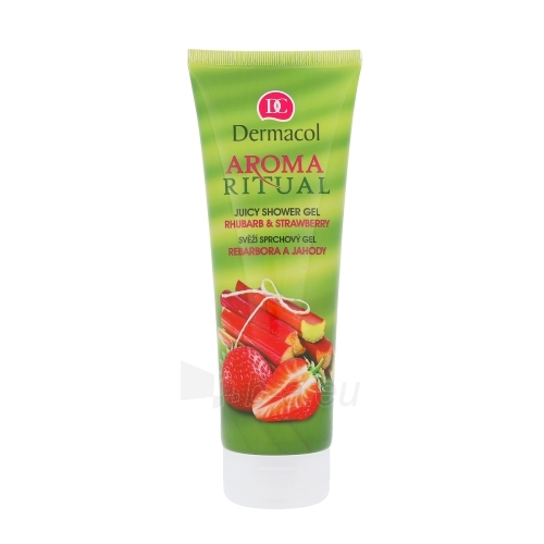Dermacol Aroma Ritual Shower Gel Rhubarb&Strawberry Cosmetic 250ml paveikslėlis 1 iš 1