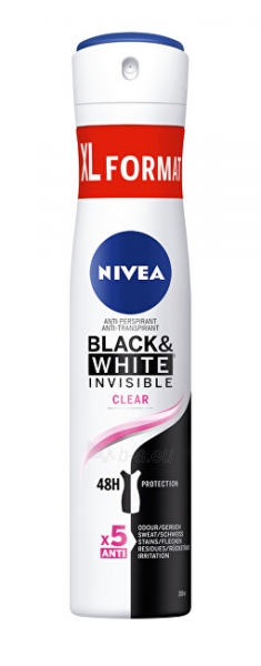 Dezodorantas Nivea Antiperspirant Spray Black & White Clear 200 ml paveikslėlis 1 iš 1