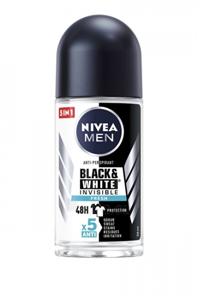Dezodorantas Nivea Black & White (Anti-Perspirant) 50 ml paveikslėlis 1 iš 1