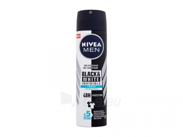 Dezodorantas Nivea Men Invisible Black & White Antiperspirant Spray Cosmetic 150ml paveikslėlis 1 iš 1