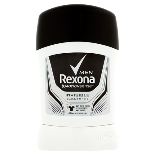 Dezodorantas Rexona Men Motionsense Invisible Black+White 50 ml paveikslėlis 1 iš 1