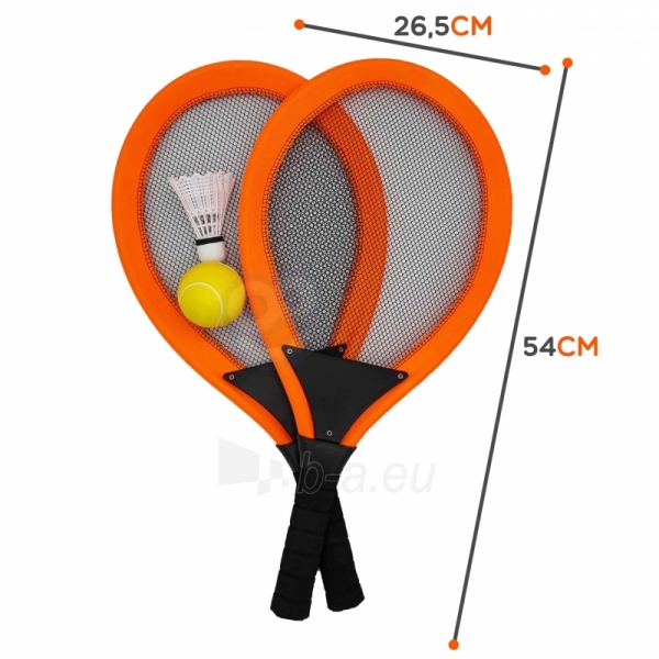 Didelės badmintono raketės vaikams, oranžinės paveikslėlis 5 iš 6