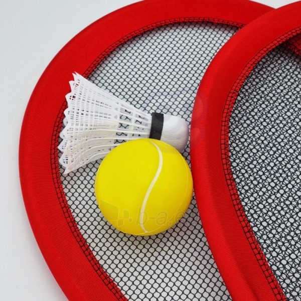 Didelės badmintono raketės vaikams, raudonos paveikslėlis 2 iš 5