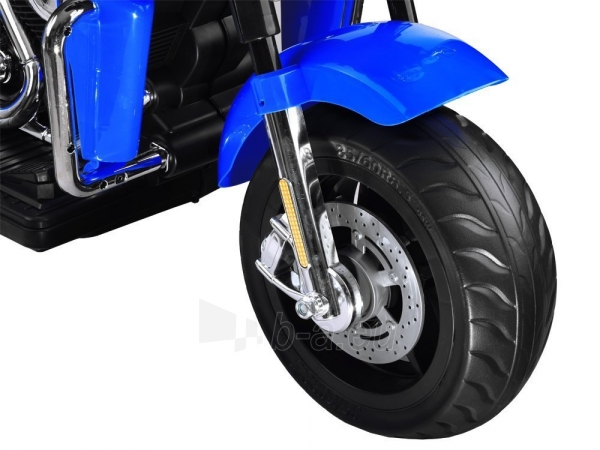 Didelis elektrinis motociklas, mėlynas paveikslėlis 9 iš 14