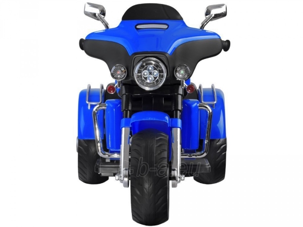 Didelis elektrinis motociklas, mėlynas paveikslėlis 7 iš 14