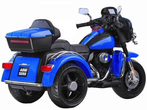 Didelis elektrinis motociklas, mėlynas paveikslėlis 6 iš 14