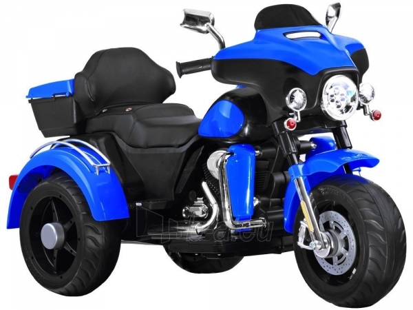 Didelis elektrinis motociklas, mėlynas paveikslėlis 4 iš 14