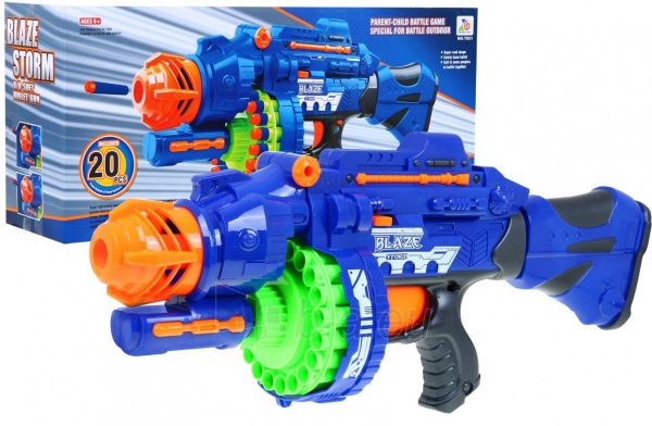 Didelis žaislinis šautuvas Blaze Storm, mėlynas paveikslėlis 1 iš 7