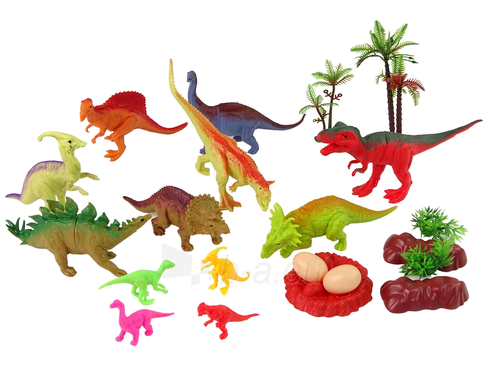 Dinozaurų figūrėlių rinkinys su priedais, 21 vnt. paveikslėlis 2 iš 6