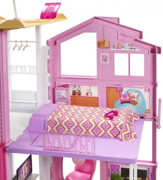 DLY32 Malibu namas MATTEL BARBIE Barbie 3-Storey Townhous paveikslėlis 3 iš 6