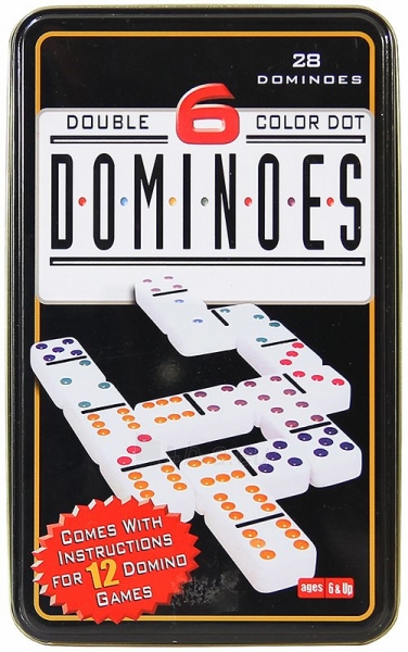 Stalo žaidimas Domino metalinėje dėžutėje paveikslėlis 7 iš 12