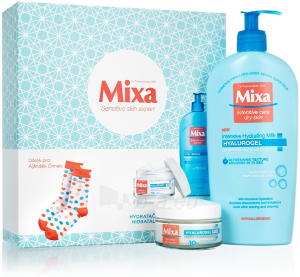 Dovanų rinkinys Mixa Hyalurogel moisturizing body and skin care gift set paveikslėlis 1 iš 2