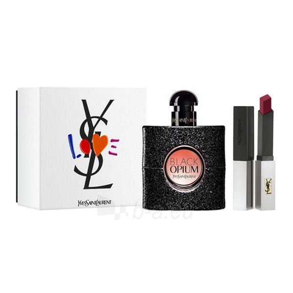 Gift set Yves Saint Laurent Black Opium - EDP 50 ml + lūpų dažai 2 g paveikslėlis 1 iš 1