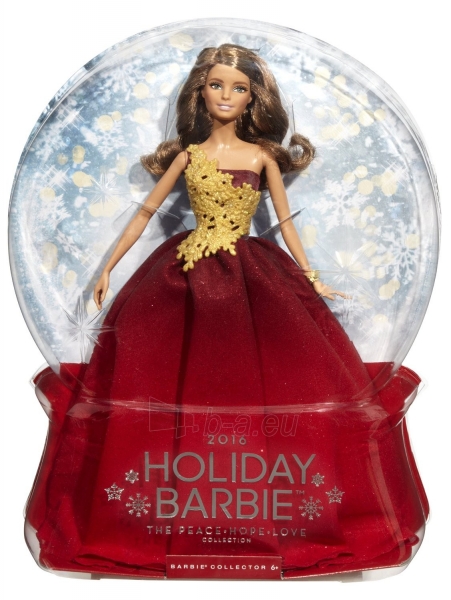 DRD25 lėlė su šventine suknele Barbie MATTEL Holiday Ethnic Doll paveikslėlis 4 iš 6