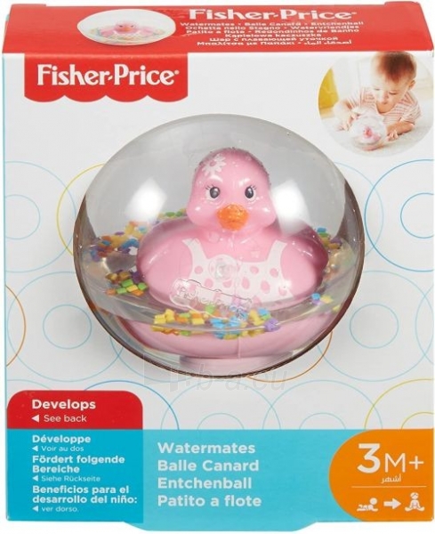 DRD82 / DVH21 Mattel Duckling Ball Pink Игрушка для купания FISHER-PRICE Веселая уточка paveikslėlis 4 iš 6