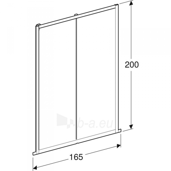 Dušo durys IDO Showerama 8-1 165, skaidrus stiklas paveikslėlis 3 iš 6