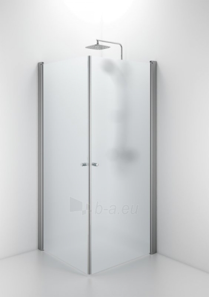 Shower enclosures Ifö Space SPNF 75x75 Silver, matinis glass su rankenėle paveikslėlis 1 iš 4