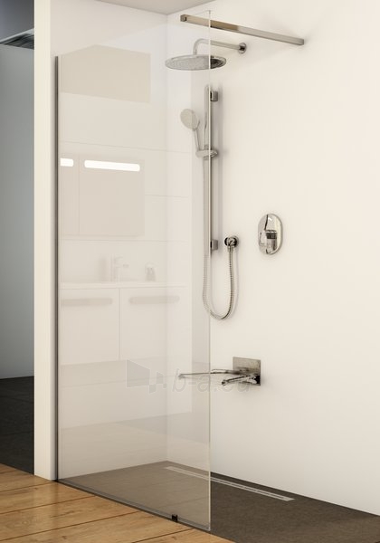 Shower enclosures Ravak Walk-in Wall, 100x200 Juoda+Transparent paveikslėlis 3 iš 8