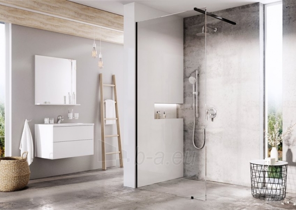Shower enclosures Ravak Walk-in Wall, 120x200 Juoda+Transparent paveikslėlis 6 iš 8