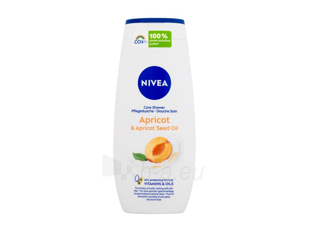 Dušo kremas Nivea Care & Apricot Shower Cream 250ml paveikslėlis 1 iš 1