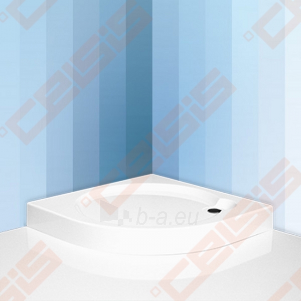 Dušo padėklas SANIPRO Dream-P 90x90 cm, iš supresuotų sluoksnių su GREENSIR laikikliu (radius 550) paveikslėlis 1 iš 5