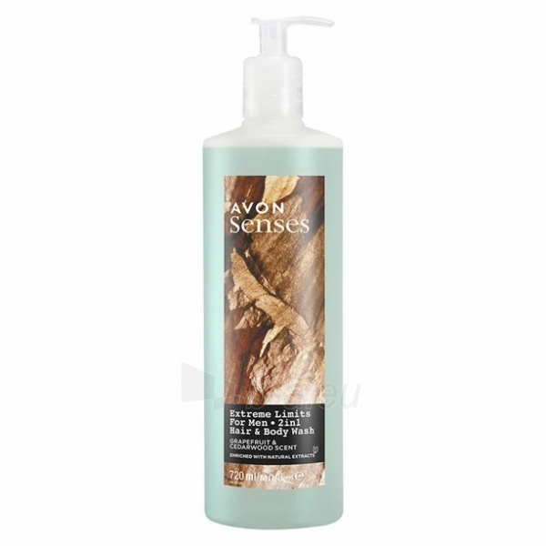 Dušas želeja Avon Shower gel for body and hair with the scent of grapefruit and cedarwood Sense s 720 ml paveikslėlis 1 iš 1