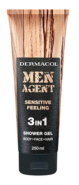 Dušo žele Dermacol Shower Gel for Men 3v1 Sensitiv e Feeling Men Agent (Shower Gel) 250 ml paveikslėlis 1 iš 1
