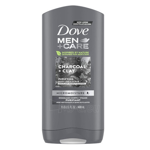 Shower gel kūnui ir veidui Dove Men & Care Charcoal & Clay ml paveikslėlis 1 iš 1