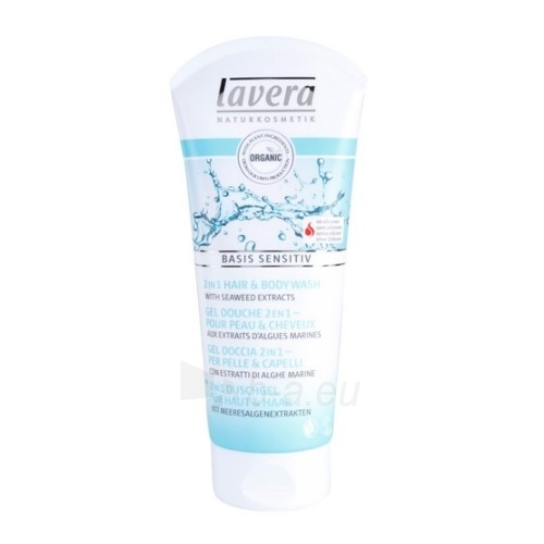 Dušo žele Lavera Body & Hair Shower Gel Basis Sensitiv (2 In 1 Hair & Body Wash) 200 ml paveikslėlis 1 iš 1