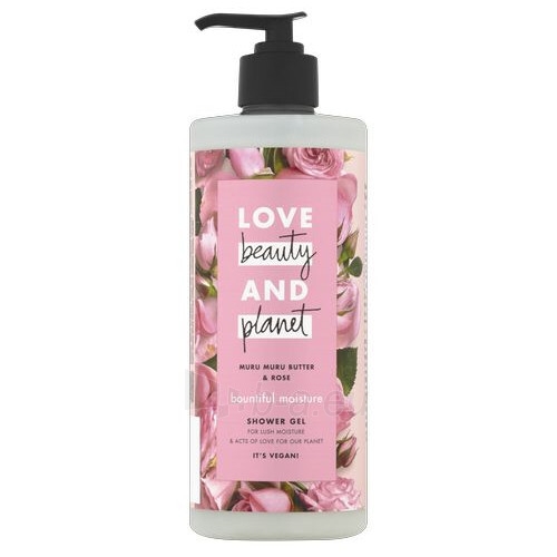 Shower gel Love Beauty and Planet 500 ml with rose oil and muru muru butter paveikslėlis 1 iš 1