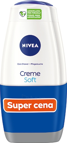 Dušo žėlė Nivea Creme Soft shower gel 2 x 500 ml paveikslėlis 1 iš 5