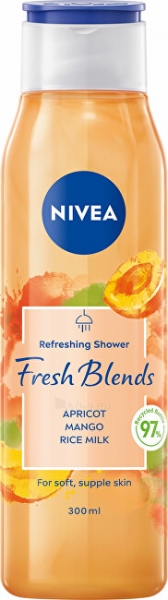 Shower gel Nivea Fresh Blends Apricot, Mango, Rice Milk 300 ml paveikslėlis 3 iš 3