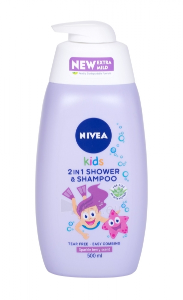 Shower gel Nivea Kids 2in1 Shower & Shampoo Shower Gel 500ml paveikslėlis 1 iš 1