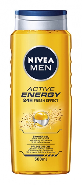 Dušo želė Nivea Men Active Energy 500ml paveikslėlis 2 iš 2