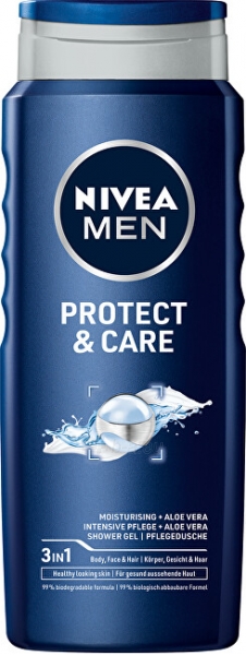 Dušo žėlė Nivea Men Protect & Care men´s shower gel 2 x 500 ml paveikslėlis 2 iš 3