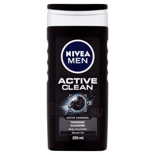 Dušo žele Nivea Shower Gel for Men Active Clean 250 ml paveikslėlis 1 iš 9
