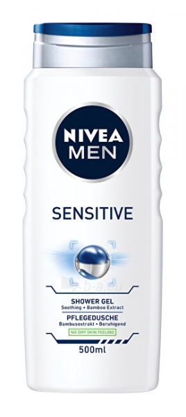Dušo žele Nivea Shower Gel for Men Sensitive - 500 ml paveikslėlis 1 iš 10