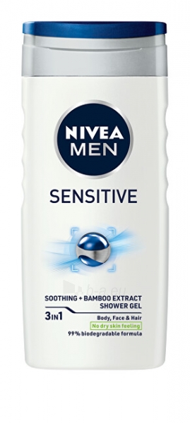 Dušo žele Nivea Shower Gel for Men Sensitive - 500 ml paveikslėlis 10 iš 10