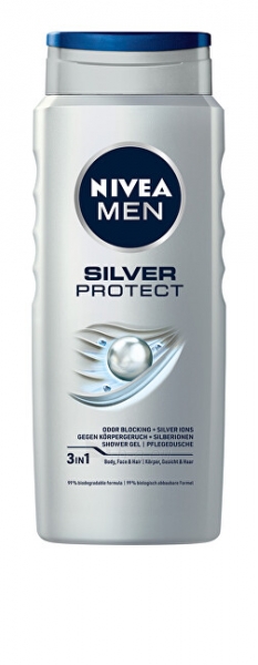 Shower gel Nivea Silver Protect for Men 250 ml paveikslėlis 1 iš 3